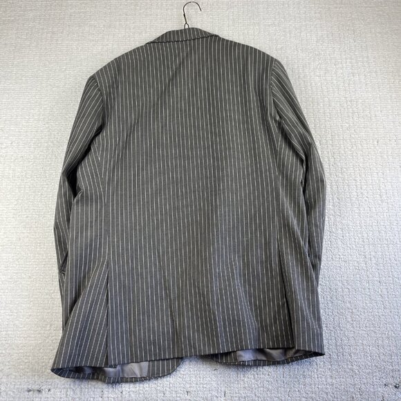 MASSIMO MODA Collezione Men's Grey White Stripped Suit Blazer Jacket Size 42R - Picture 13 of 16